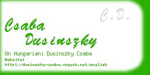 csaba dusinszky business card